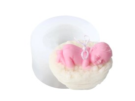 Molde silicona bebe durmiendo